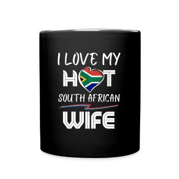 Funny I Love My Hot South African Wife Husband - Tasse einfarbig - Schwarz - Vorne