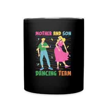 Maman Mère Fils Danse Mère - Mug uni - noir - Devant