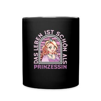 Prinzessin Fun - Tasse einfarbig - Schwarz - Vorne