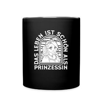 Prinzessin Schönheit - Tasse einfarbig - Schwarz - Vorne