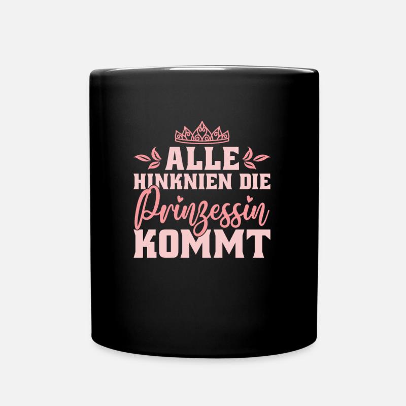 Prinzessin Lustig - Tasse einfarbig - Schwarz