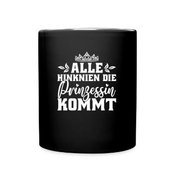 Prinzessin - Tasse einfarbig - Schwarz - Vorne
