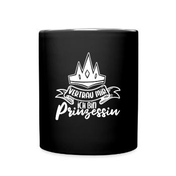 Prinzessin Krone - Tasse einfarbig - Schwarz - Vorne