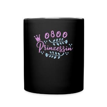 Prinzessin Krone - Tasse einfarbig - Schwarz - Vorne