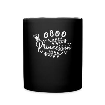 Prinzessin Krone - Tasse einfarbig - Schwarz - Vorne