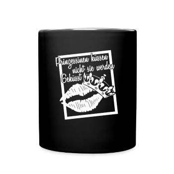 Prinzessin Krone - Tasse einfarbig - Schwarz - Vorne