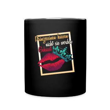 Prinzessin Kuss - Tasse einfarbig - Schwarz - Vorne