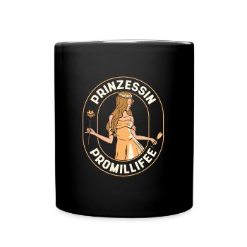 Prinzessin Niedlich - Tasse einfarbig - Schwarz - Vorne