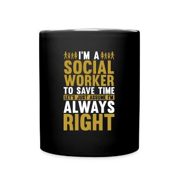 Service social Je suis un travailleur social pour sauver l’aide - Mug uni - noir - Devant