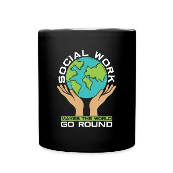 Le travail social fait le socialiste - Mug uni - noir - Devant