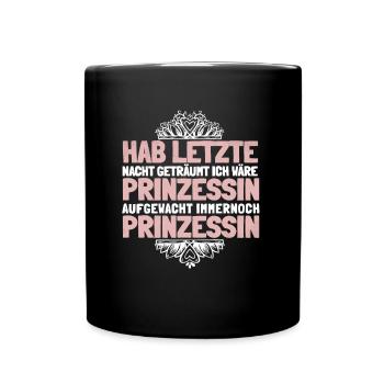 Prinzessin Witzig - Tasse einfarbig - Schwarz - Vorne