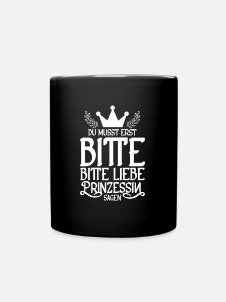 Prinzessin Lustig - Tasse einfarbig - Schwarz