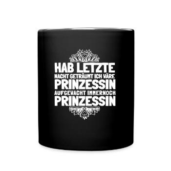 Prinzessin Krone - Tasse einfarbig - Schwarz - Vorne