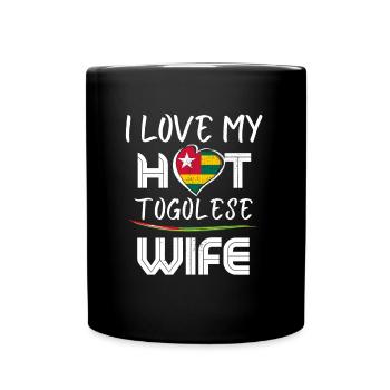 Funny I Love My Hot Togolese Wife Husband - Full Colour Mug - black - Front
