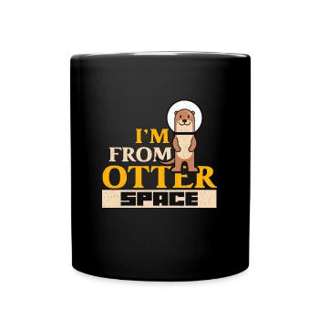 Loutre Je suis de l’Otter Space Animal Lover Lover Team Otter - Mug uni - noir - Devant