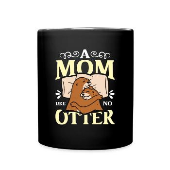Loutre Une maman comme pas de loutre Éleveur de bien-être animal - Mug uni - noir - Devant