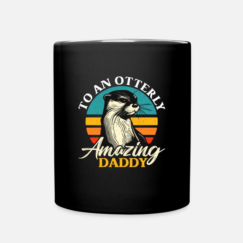 Otter To An Otterly Amazing Dad Retro Team Otter - Tasse einfarbig - Schwarz
