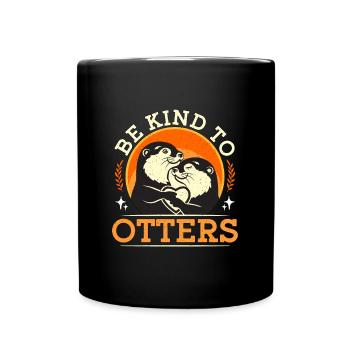 Loutre Soyez gentil avec les loutres Éleveur de bien-être animal - Mug uni - noir - Devant