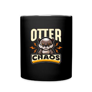 Otter Chaos Otter Breeding Animal Lovers Breeder - Full Colour Mug - black - Front