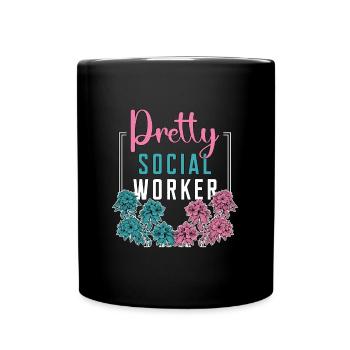 Social Service Pretty Social Worker Socialist Aide - Tasse einfarbig - Schwarz - Vorne