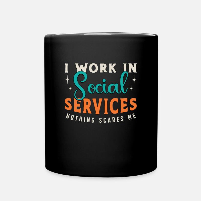 Service social Je travaille dans Consultant en aide sociale - Mug uni - noir