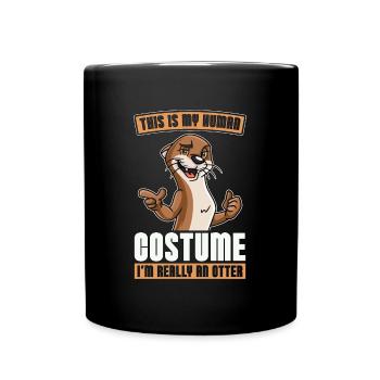 Otter This Is My Human Costume I'm Animal Lover - Full Colour Mug - black - Front