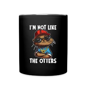 Loutre Je ne suis pas comme les loutres aime l’éleveur d’animaux - Mug uni - noir - Devant