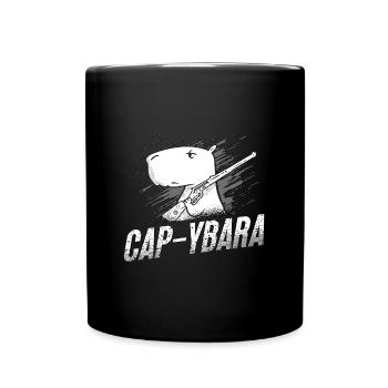 Capybara Cap-Ybara Rodent Pet Owner Capybara Lover - Full Colour Mug - black - Front