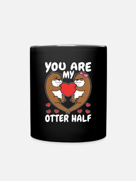Loutre tu es ma loutre moitié éleveur de bien-être animal - Mug uni - noir