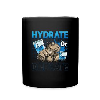 Capybara Hydrate Or Diedrate Rodent Capybara Lover - Full Colour Mug - black - Front
