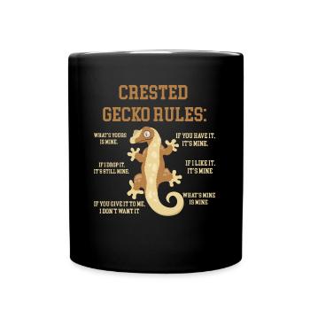 Crown Gecko Reptile Gecko Terrarium Pet - Mug uni - noir - Devant