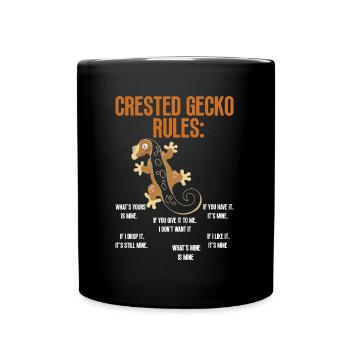 Crown Gecko Reptile Gecko Terrarium Pet - Mug uni - noir - Devant