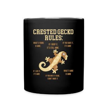 Crown Gecko Reptile Gecko Terrarium Pet - Mug uni - noir - Devant