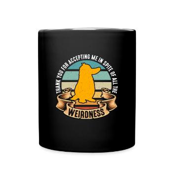 Ornithorynque Merci de m’avoir accepté Amoureux des animaux - Mug uni - noir - Devant