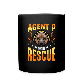 L’ornithorynque Agent P à la rescousse de la faune australienne - Mug uni - noir - Devant