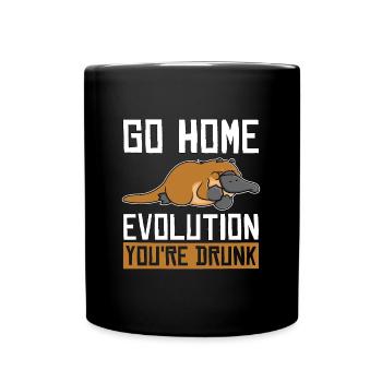 Platypus Go Home Evolution Living Fossil Animals - Tasse einfarbig - Schwarz - Vorne