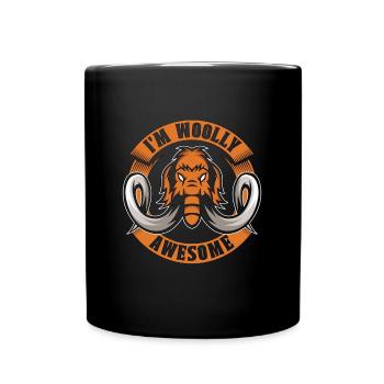 Woolly Mammoth I'm Wooly Awesome Trunked Animals - Tasse einfarbig - Schwarz - Vorne