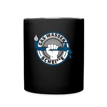 Rohrleitungsbauer - Tasse einfarbig - Schwarz - Vorne