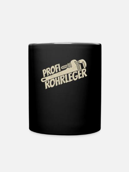 Rohrleitungsbauer Fachmann - Tasse einfarbig - Schwarz