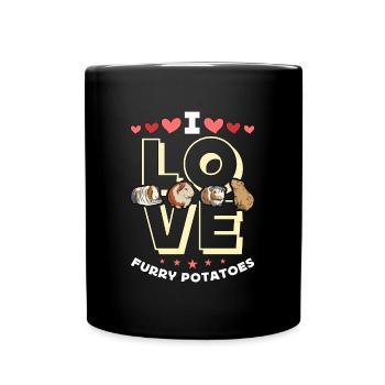 Guinea Pig I Love Furry Potatoes Cavy Pet Animals - Tasse einfarbig - Schwarz - Vorne
