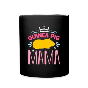 Guinea Pig Mama Cavy Pet Hamster Animal Lover - Tasse einfarbig - Schwarz - Vorne
