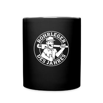 Rohrleitungsbauer - Tasse einfarbig - Schwarz - Vorne