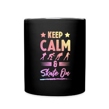 Restez calme patinez - Mug uni - noir - Devant