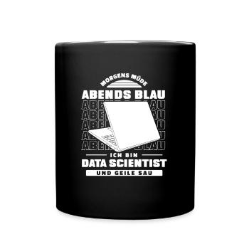 Data Science Data Analyst - Tasse einfarbig - Schwarz - Vorne