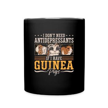 Cochon d’Inde Je n’ai pas besoin d’antidépresseurs Hamster - Mug uni - noir - Devant