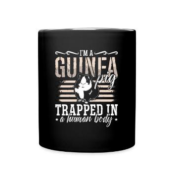 Guinea Pig I'm A Guinea Pig Trapped In Cavy Pet - Tasse einfarbig - Schwarz - Vorne