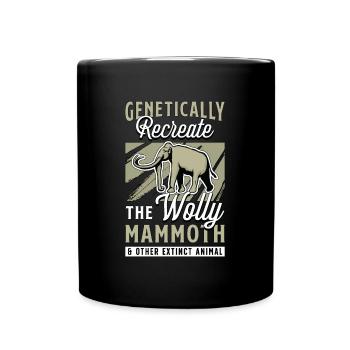 Woolly Mammoth Genetically Recreate The Stone Age - Full Colour Mug - black - Front