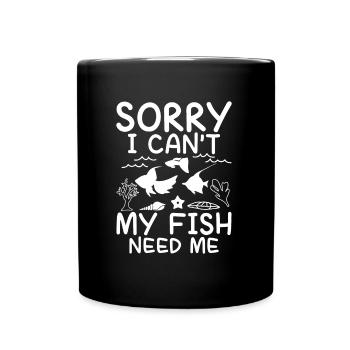 Aquarium et aquarium comme aquariums pour poissons - Mug uni - noir - Devant