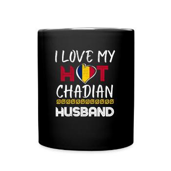 Funny Chadian Husband Proud Wife - Full Colour Mug - black - Front