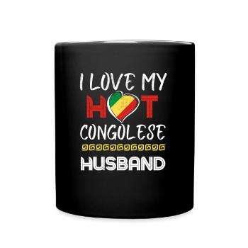 Drôle de mari congolais fière épouse - Mug uni - noir - Devant